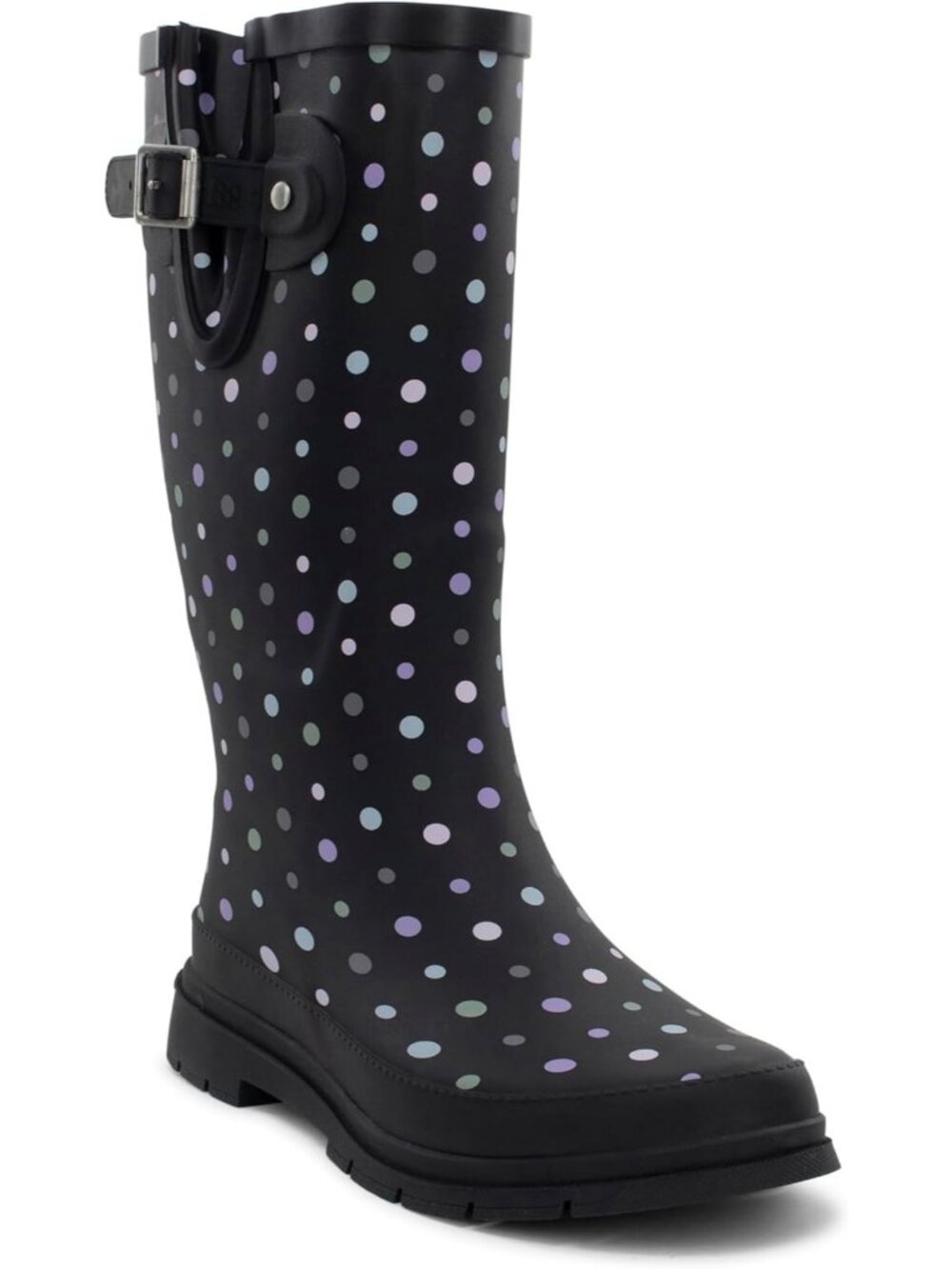 Woman's Ditsy Dot Knee High Waterproof Rain Boot Outdoor Western Chief Shoes